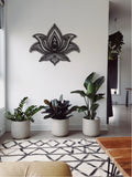 Mandala de Corcho y MDF para Pared ** FLOR DE LOTO **