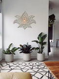 Mandala de Corcho y MDF para Pared ** FLOR DE LOTO **
