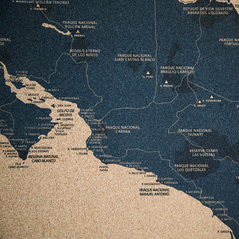 Mapas de Costa Rica de Viajes en Corcho - Colección "IMPRESOS" (Directo en el CORCHO)