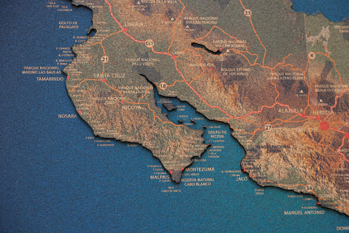 Mapas de Costa Rica con Relieve