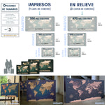 Mapamundi de CORCHO - Colección IMPRESOS XL