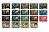 Mapamundi de CORCHO - Colección MONOCAPA - 110 x 80 cm + División Estados EEUU