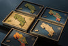 Mapa de Costa Rica de CORCHO - Colección RELIEVE - 20 x 14 cm (Tamaño para Escritorio)