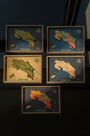 Mapa de Costa Rica de CORCHO - Colección RELIEVE - 20 x 14 cm (Tamaño para Escritorio)