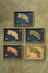 Mapa de Costa Rica de CORCHO - Colección RELIEVE - 20 x 14 cm (Tamaño para Escritorio)