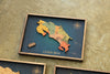 Mapa de Costa Rica de CORCHO - Colección RELIEVE - 20 x 14 cm (Tamaño para Escritorio)