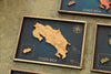Mapa de Costa Rica de CORCHO - Colección RELIEVE - 20 x 14 cm (Tamaño para Escritorio)