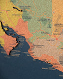 Mapa de Costa Rica de CORCHO - Colección RELIEVE - 110 x 80 cm