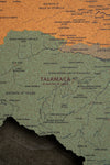 Contorno de Mapa de la Provincia de Limón en CORCHO para Pared