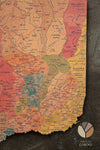 Contorno de Mapa de la Provincia de Alajuela en CORCHO para Pared
