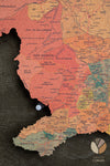 Contorno de Mapa de la Provincia de Alajuela en CORCHO para Pared