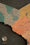Contorno de Mapa de la Provincia de Alajuela en CORCHO para Pared