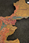Contorno de Mapa de la Provincia de San José en CORCHO para Pared