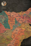 Contorno de Mapa de la Provincia de San José en CORCHO para Pared