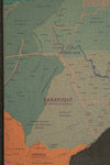 Contorno de Mapa de la Provincia de Heredia en CORCHO para Pared