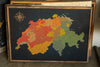 Mapa de Suiza en Corcho Natural - Colección IMPRESOS