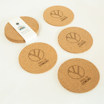 Posavasos de Corcho Delgados Sencillos