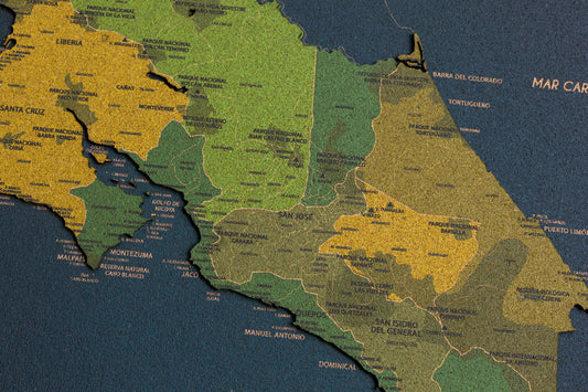 Mapa de Costa Rica de CORCHO - Colección RELIEVE - 80 x 58 cm