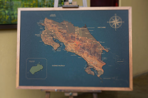 Mapa de Costa Rica de CORCHO - Colección RELIEVE - 110 x 80 cm V5