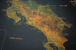 Mapa de Costa Rica de CORCHO - Colección RELIEVE - 110 x 80 cm V5