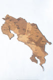 Contorno de Mapa de Costa Rica de CORCHO - Con Impresión UV