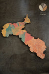 Contorno de Mapa de la Provincia de San José en CORCHO para Pared