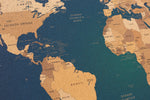 Mapamundi de CORCHO - Proyección Equal Earth - Reforzado
