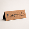 Habladores de “Reservado” en Hierro y Corcho | Restaurantes, Cafés y Bares