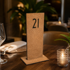 Señaladores Numéricos de Mesa en Hierro y Corcho | Diseño #2 | Restaurantes, Cafés y Bares