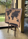 Mapamundi de CORCHO - Colección RELIEVE - 110 x 80 cm