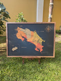 Mapa de Costa Rica de CORCHO - Colección RELIEVE - 110 x 80 cm