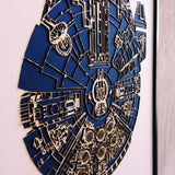Cuadro Decorativo Millenium Falcon – Arte Láser en Cartón y Madera Laminada