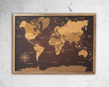 Mapamundi de CORCHO - Colección IMPRESOS - 110 x 80 cm