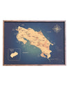 Mapa de Costa Rica de Corcho · Colección IMPRESOS | 80 × 58 cm