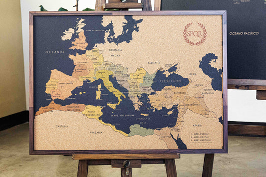 Mapa del Imperio Romano (117 d.C.) en Corcho Natural - Colección Impresos