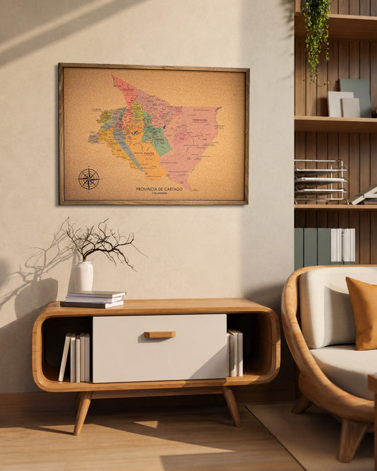 Mapa de la Provincia de Cartago en CORCHO