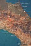 Mapa de Costa Rica en Corcho Natural - Colección Impresos · Edición Especial Camino de Costa Rica · 110 × 80 cm