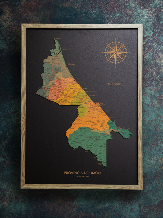 Mapa de la Provincia de Limón en CORCHO