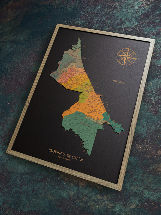 Mapa de la Provincia de Limón en CORCHO