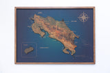 Mapa de Costa Rica de CORCHO - Colección RELIEVE - 80 x 58 cm