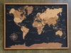 Mapamundi de CORCHO - Colección IMPRESOS - 80 x 58 cm