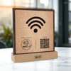 Placa Personalizada para WiFi – Conexión Fácil con NFC y Código QR para Hoteles, Airbnbs y Comercios
