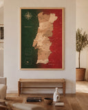 Mapa de Portugal de CORCHO - Colección IMPRESOS