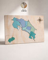 🧩 Mapa de Costa Rica Tipo Rompecabezas para Niños y Niñas · Madera de Pino para Pintar
