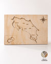 🧩 Mapa de Costa Rica Tipo Rompecabezas para Niños y Niñas · Madera de Pino para Pintar