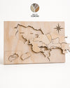 🧩 Mapa de Costa Rica Tipo Rompecabezas para Niños y Niñas · Madera de Pino para Pintar