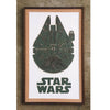 Cuadro Decorativo Millennium Falcon · Arte Láser en Cartón Artístico y Madera Laminada