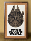 Cuadro Decorativo Millennium Falcon · Arte Láser en Cartón Artístico y Madera Laminada