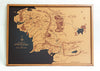 Mapa de Tierra Media en Corcho Natural · Colección Impresos · Enmarcado en Madera Laminada