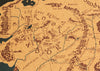 Mapa de Tierra Media en Corcho Natural · Colección Impresos · Enmarcado en Madera Laminada